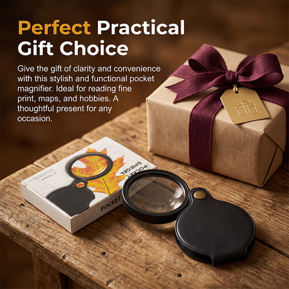 MiraFold Pocket Magnifier | 15X Magnification with Folding PU Leather Case 7