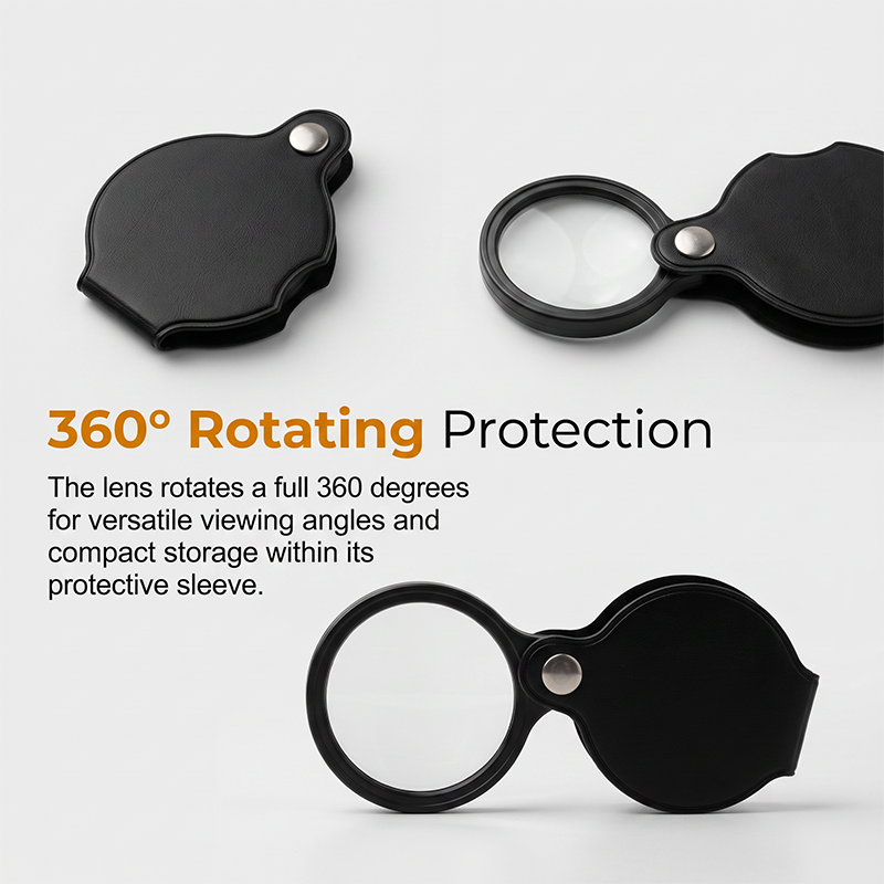 MiraFold Pocket Magnifier | 15X Magnification with Folding PU Leather Case 8