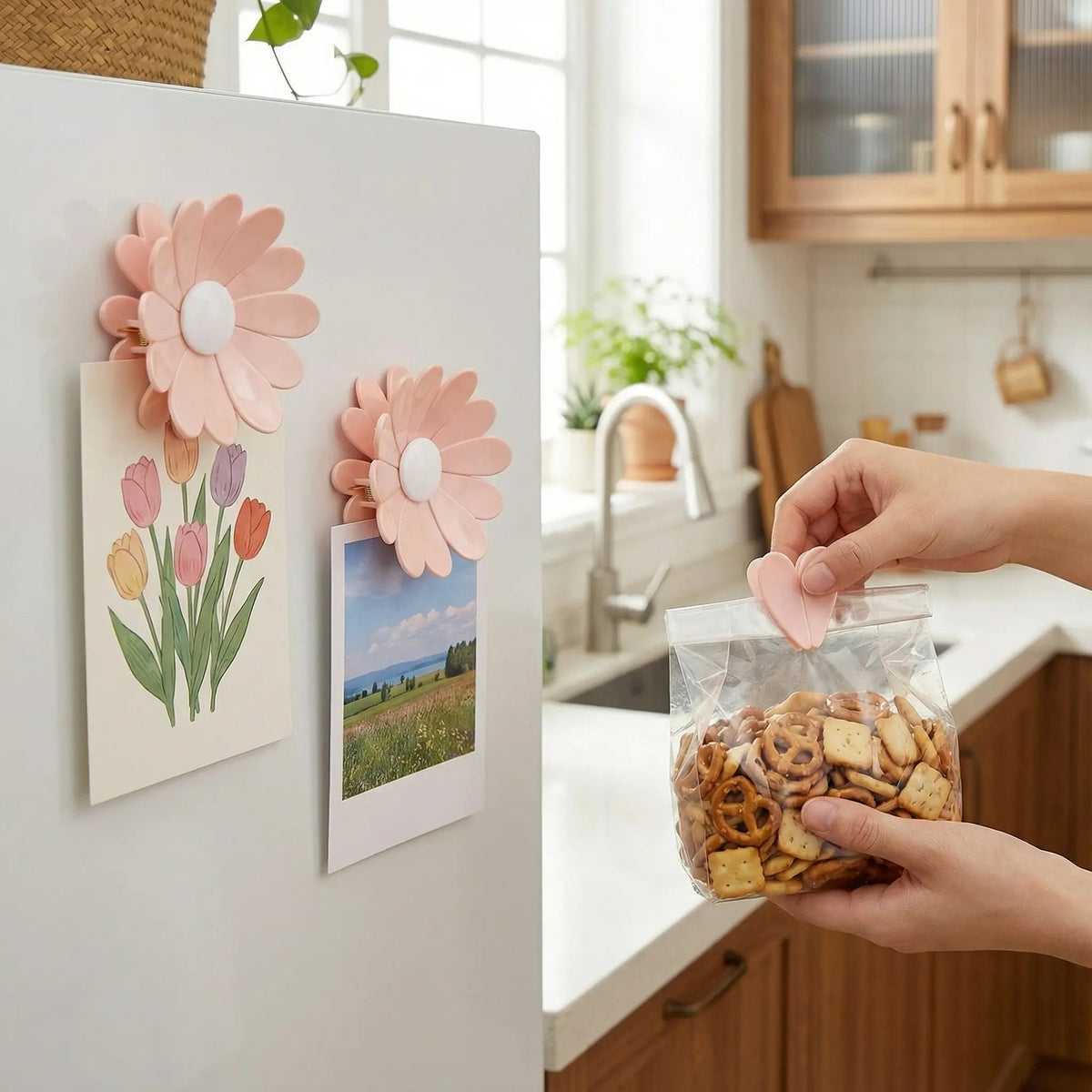 Mira Cherry Blossom Clip | Magnetic Sealing Design