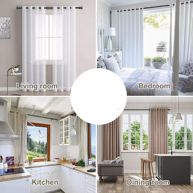 Mira Curtain Rod Brackets | No-Drill Metal, Damage-Free Installation 3