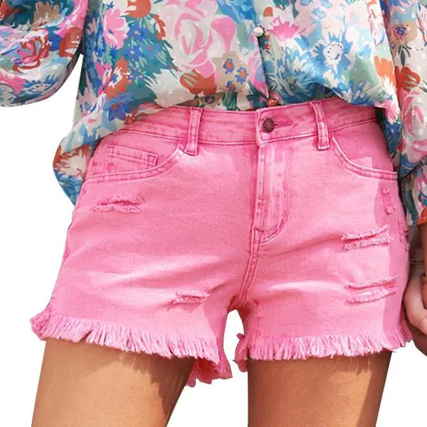 Mira Denim Shorts | Casual Mid Rise, 100% Cotton, Womens Jean Shorts 4