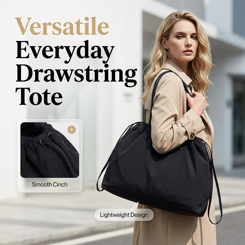 Mira Drawstring Tote Bag | Water-Resistant, Spacious Design 1
