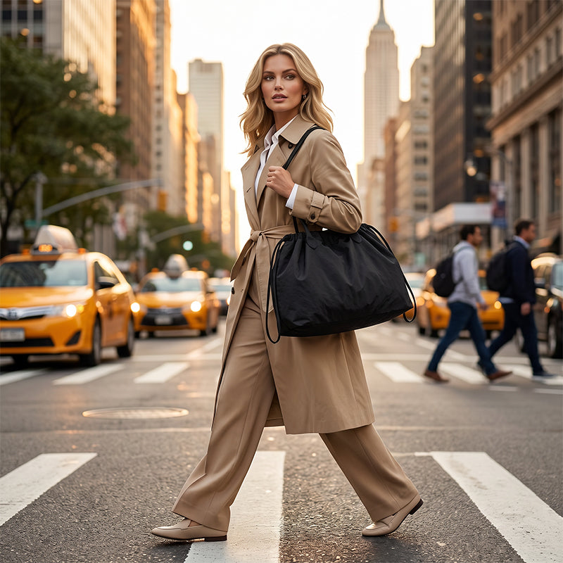 Mira Drawstring Tote Bag | Water-Resistant, Spacious Design 3