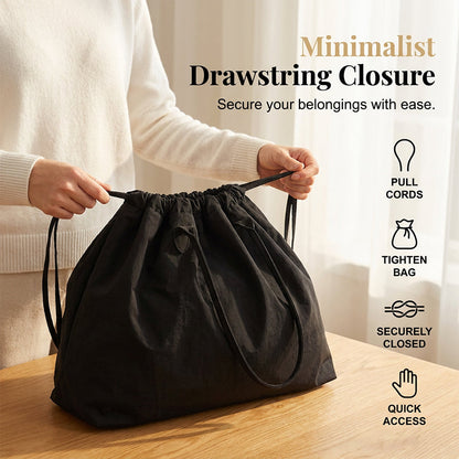 Mira Drawstring Tote Bag | Water-Resistant, Spacious Design 7