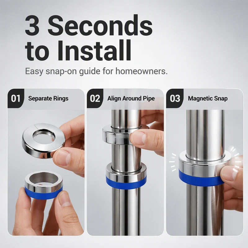 Mira Faucet Cover | Magnetic Split Design, Easy Installation 7