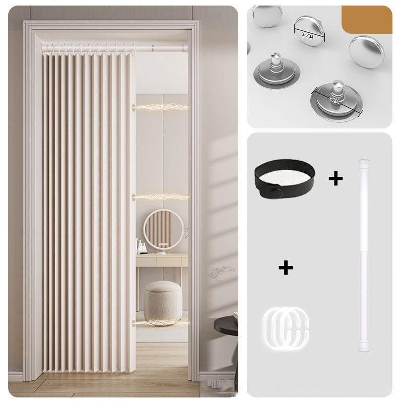 Mira Magnetic Door Curtain | No-Drill, Light Blocking, Accordion Design 0