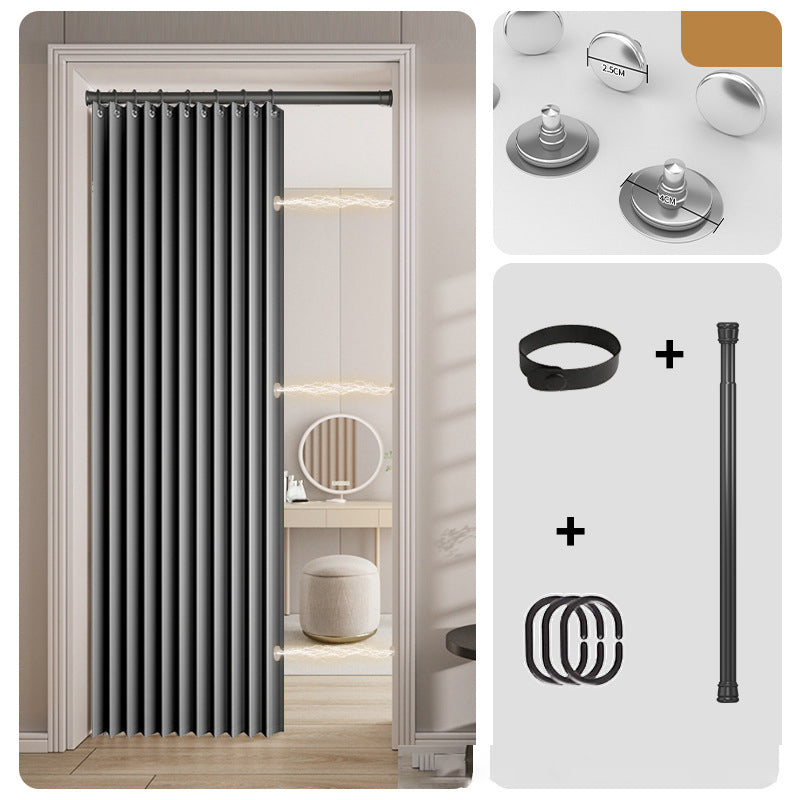 Mira Magnetic Door Curtain | No-Drill, Light Blocking, Accordion Design 12