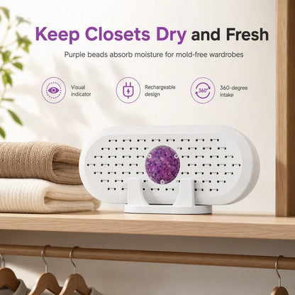 Mira Mini Dehumidifier | Reusable Silica Gel, USB Powered 1