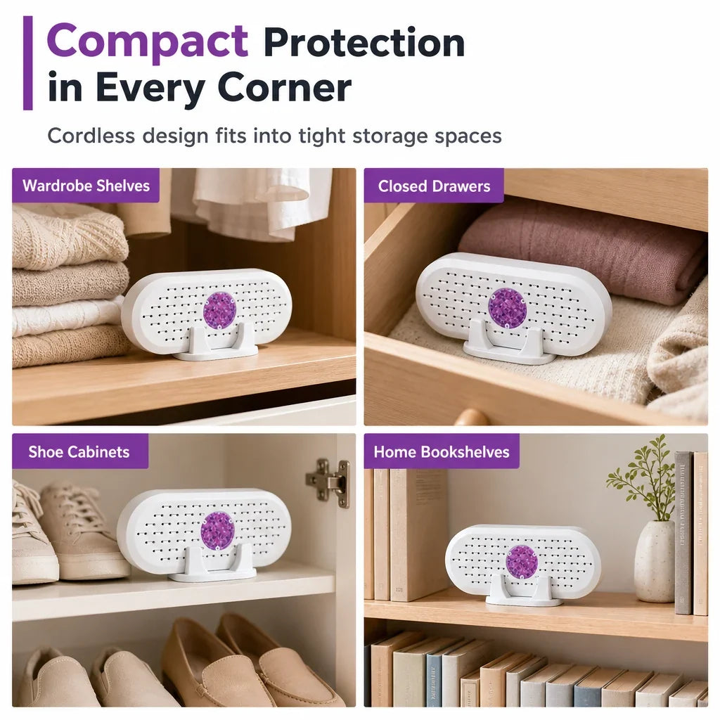 Mira Mini Dehumidifier | Reusable Silica Gel, USB Powered 6