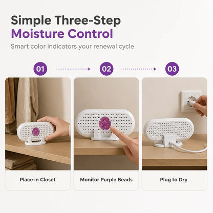 Mira Mini Dehumidifier | Reusable Silica Gel, USB Powered 8