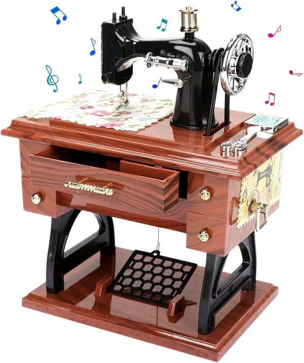 Mira Mini Nähmaschine Spieluhr | Retro-Design, Batteriefrei