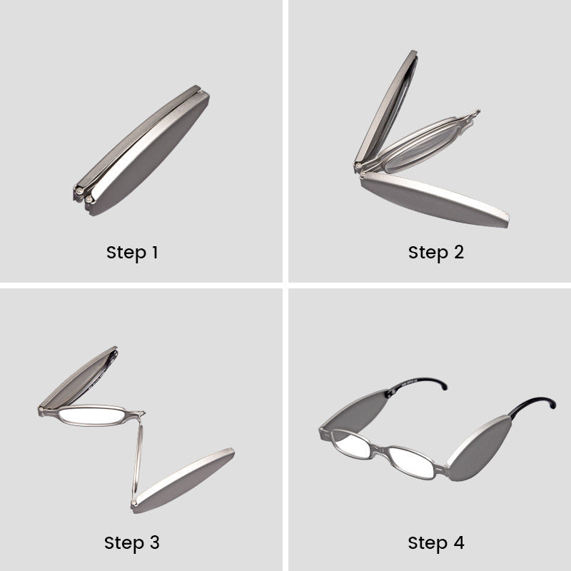 Mira Reading Glasses | Portable Folding Design, Lightweight PC & Al-Mg Alloy 3