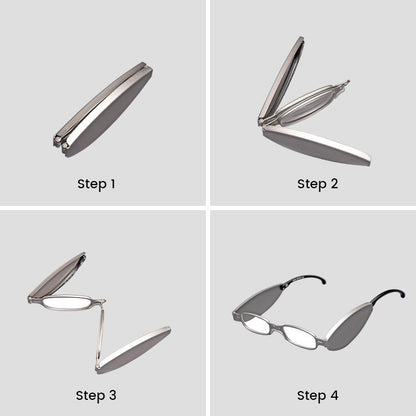 Mira Reading Glasses | Portable Folding Design, Lightweight PC & Al-Mg Alloy 3