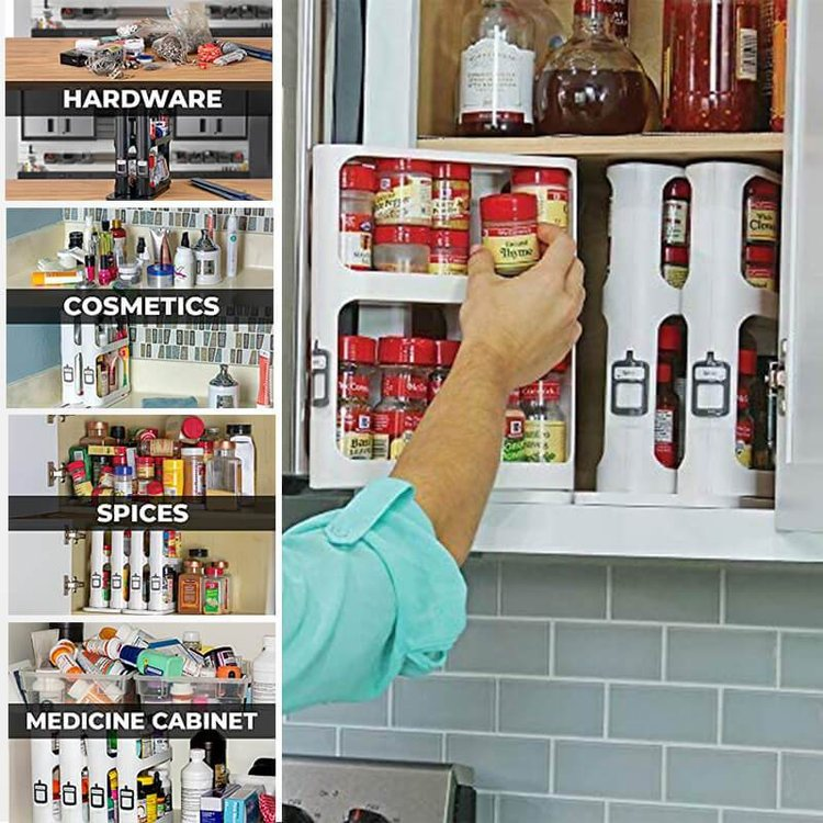 Mira Swivel Storage Rack | Space-Saving, Multi-Function Organizer 2