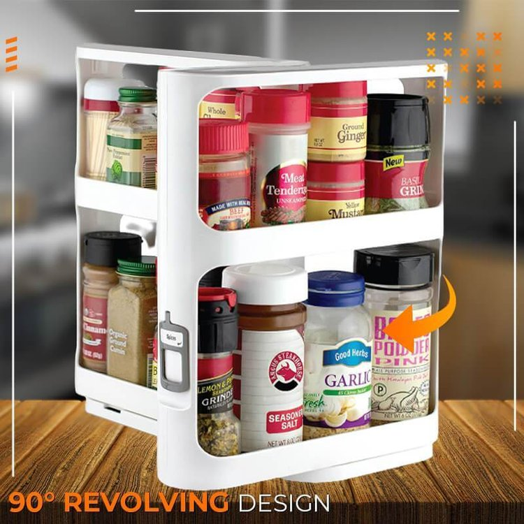 Mira Swivel Storage Rack | Space-Saving, Multi-Function Organizer 4