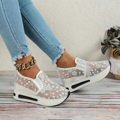 Mira Womens Casual Sneakers | Breathable Mesh, Thick Sole, Slip-Resistant 4