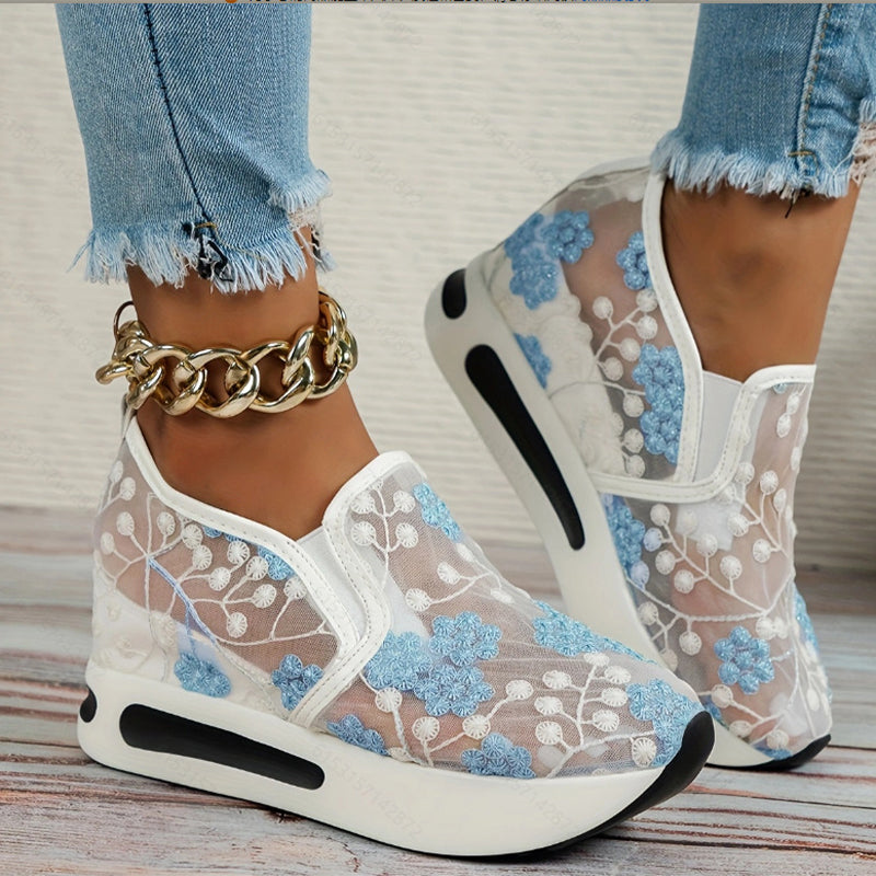 Mira Womens Casual Sneakers | Breathable Mesh, Thick Sole, Slip-Resistant 5