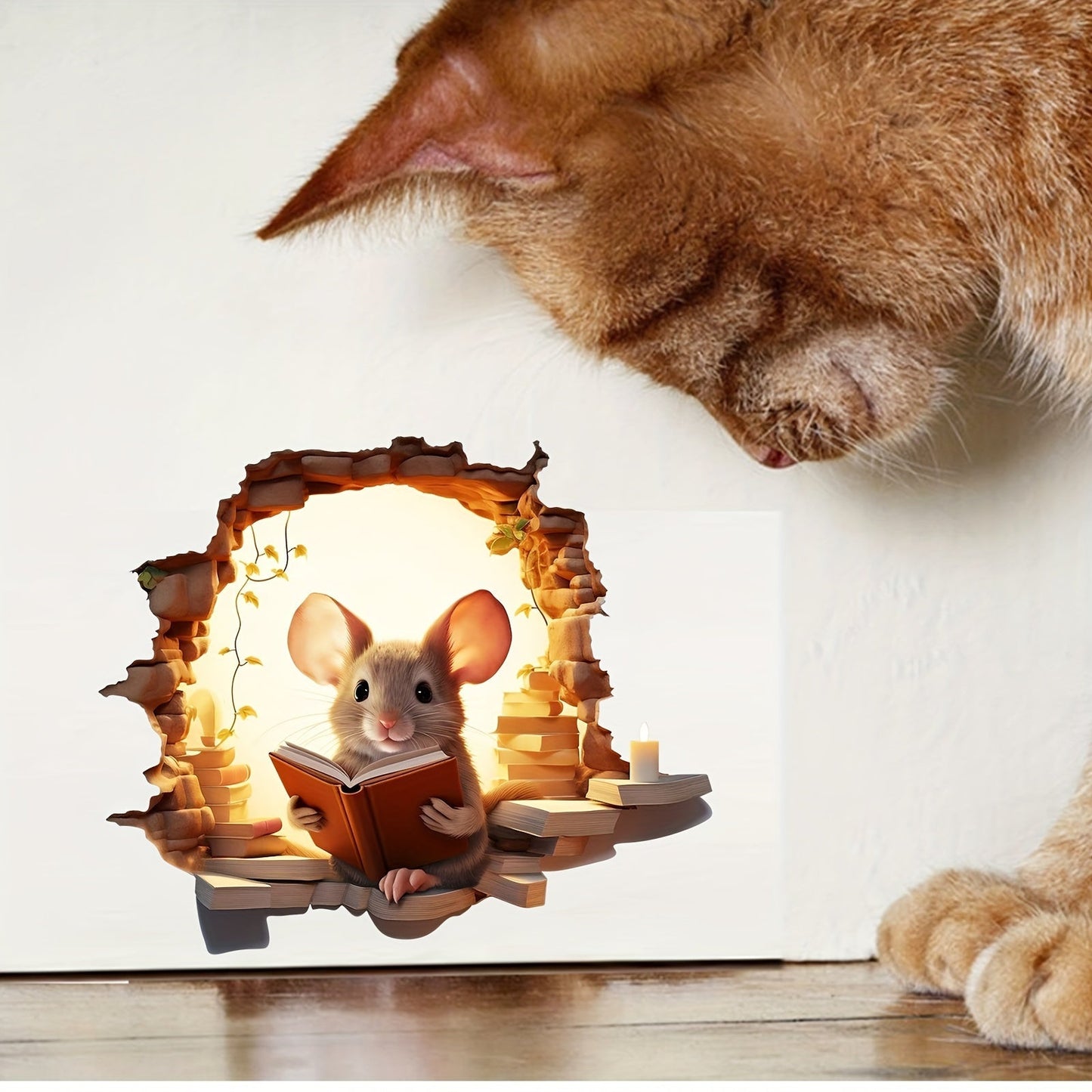 Mousello 3D Wall Sticker | Removable, Waterproof Cartoon Design 1