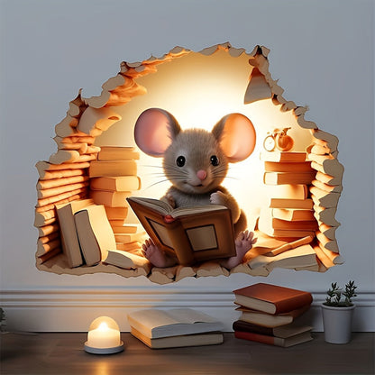 Mousello 3D Wall Sticker | Removable, Waterproof Cartoon Design 3