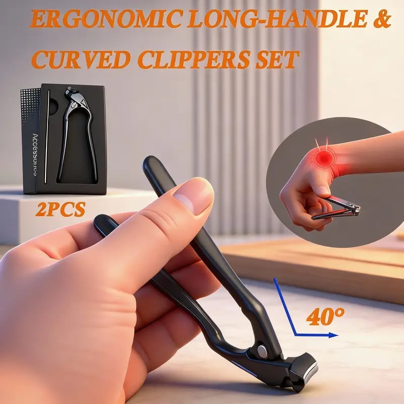 Navi Curved Nail Clipper | Ergonomic, Ideal for Thick Nails and Seniors 1