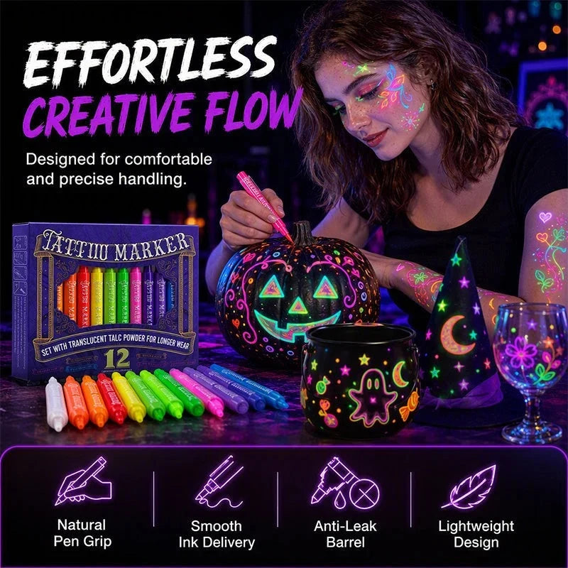 Nexa Glow Tattoo Pen | Neon Colors, Non-Toxic 3