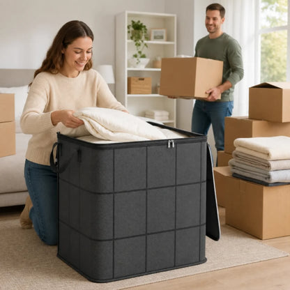 Nexa Storage Bin | Large Capacity Fabric Organizer with Zipper Closure 3