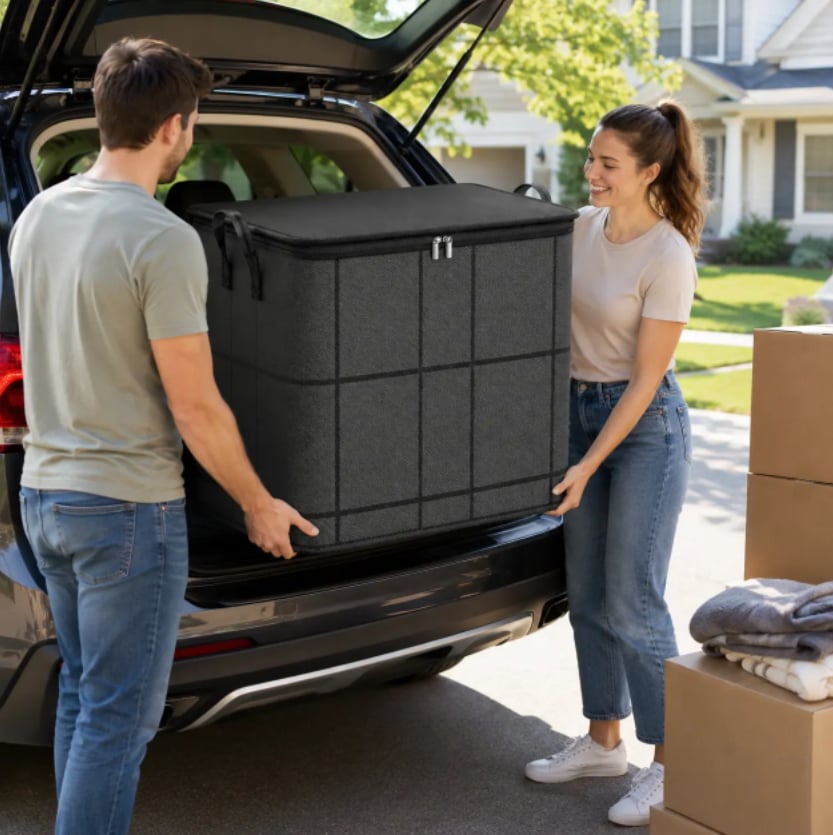 Nexa Storage Bin | Large Capacity Fabric Organizer with Zipper Closure 5