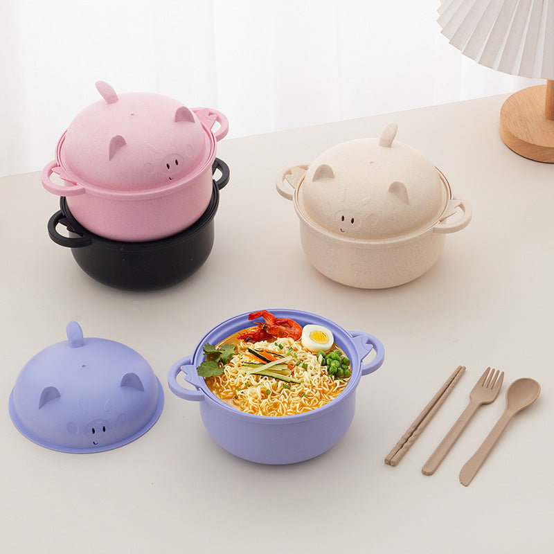 Noodle Bowl Set | 1300ml with Lid and Cutlery 1