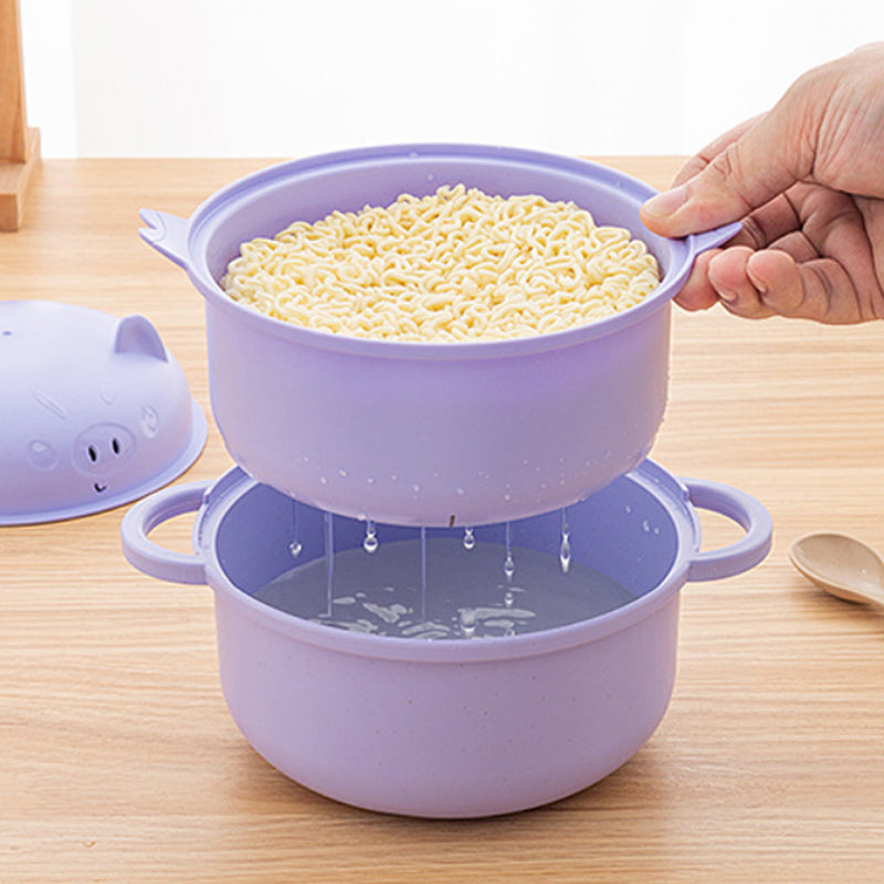 Noodle Bowl Set | 1300ml with Lid and Cutlery 7