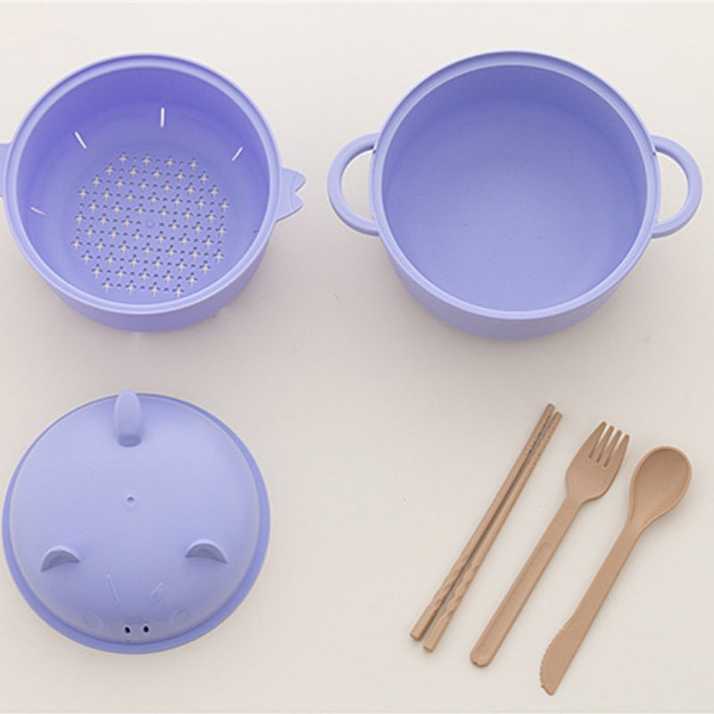 Noodle Bowl Set | 1300ml with Lid and Cutlery 8