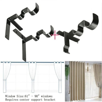 Nora Curtain Rod Brackets | No Drill, Heavy-Duty 5