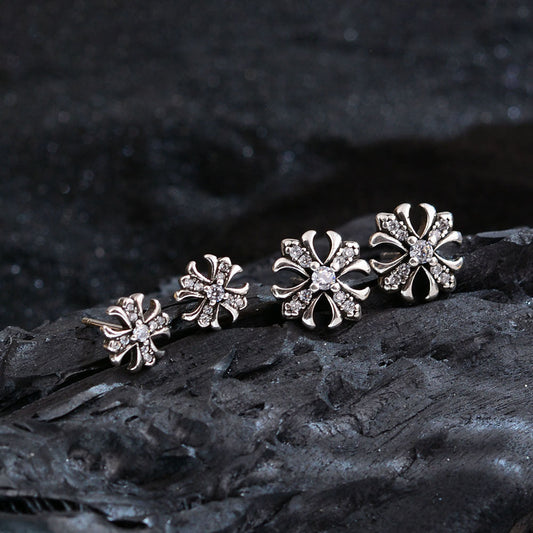 Diamond Cross Earrings