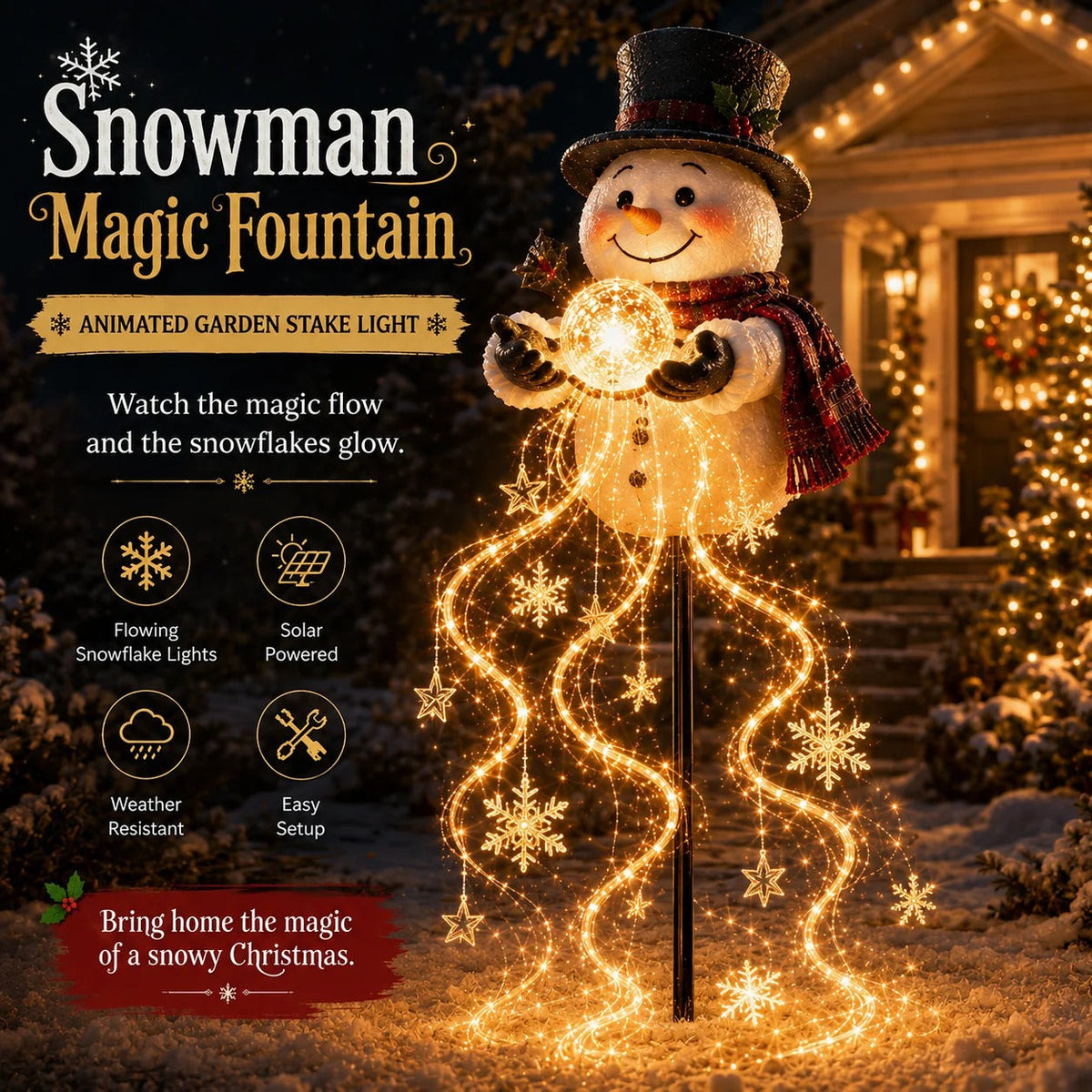Luz de jardim de Natal com LEDs em movimento Merrypour™