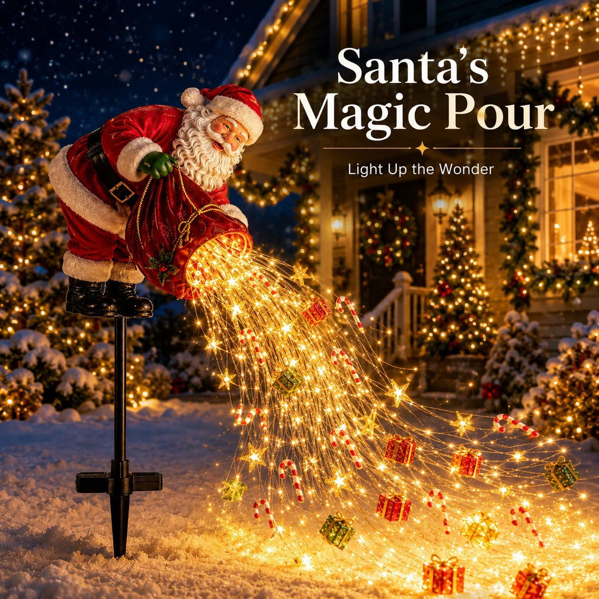 Luz de jardim de Natal com LEDs em movimento Merrypour™