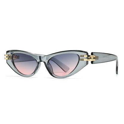 Sorelle — Glossy Cat-Eye Sunglasses with Gradient UV Protection