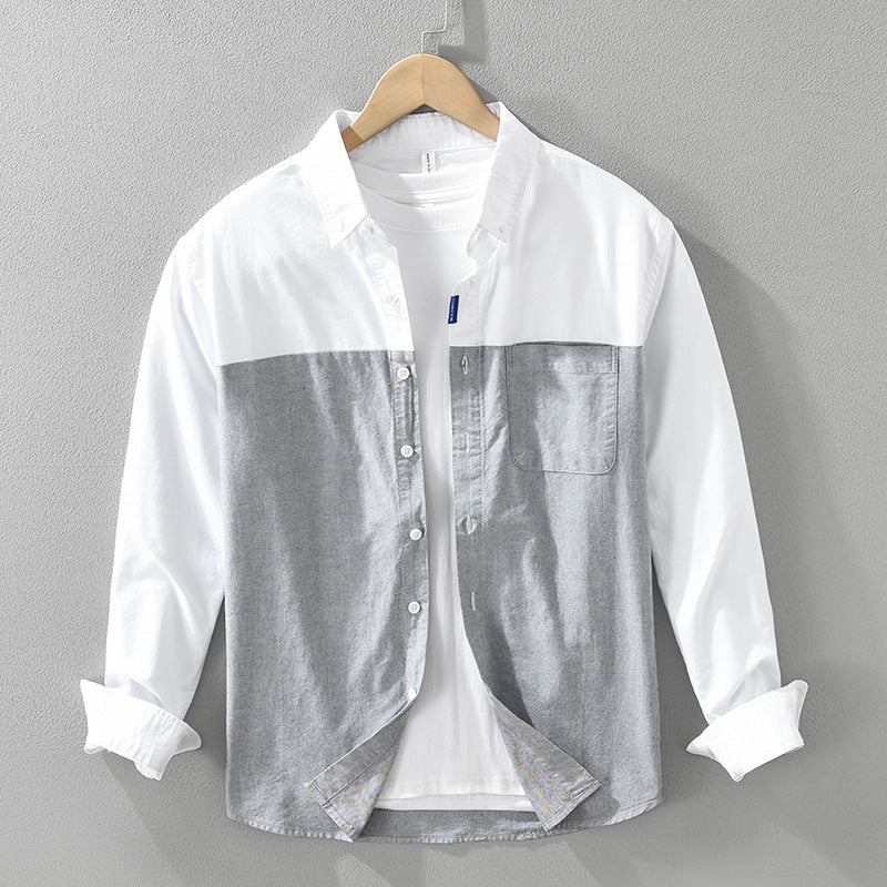 Soren Shirt — Lightweight Cotton Summer Shirt with Two-Tone Design