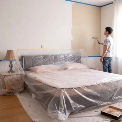 Pavo Barrier Film | Pre-Taped, Dust Protection, 10m x 1m 1
