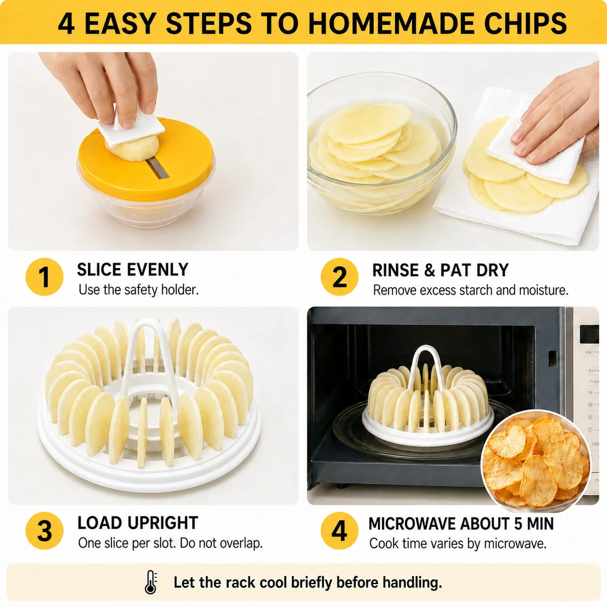 Pavo Chip Maker | Oil-Free, Includes Slicer Bowl Set 5
