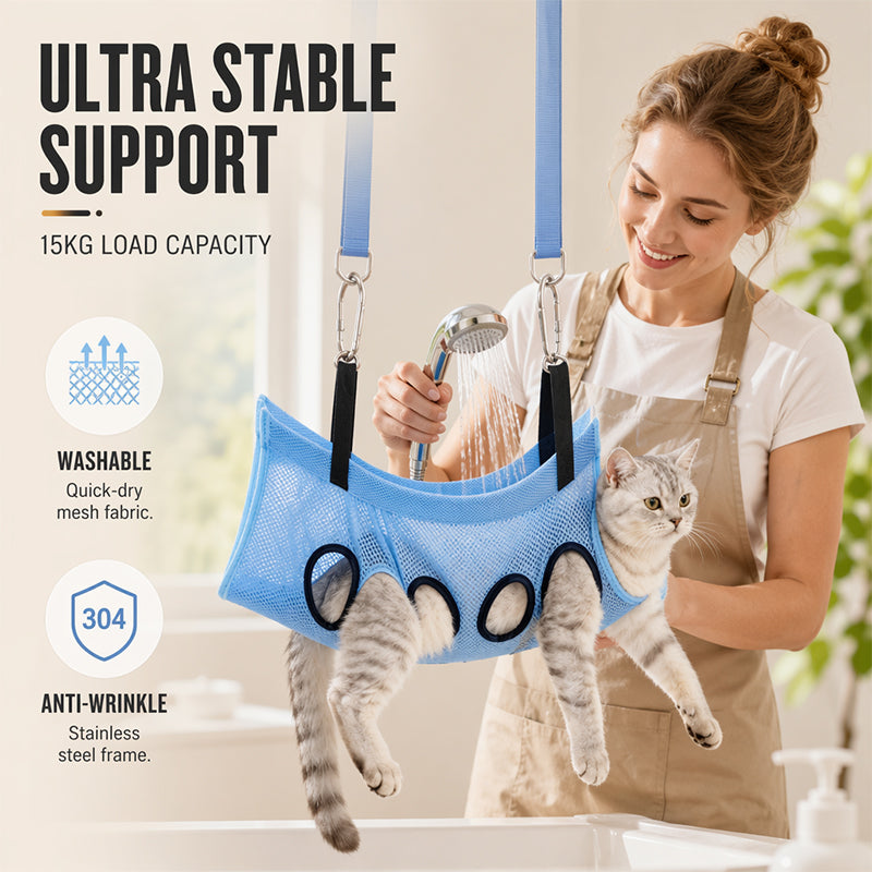 Pavo Pet Grooming Bed | 2-in-1 Foldable, Breathable Support 3