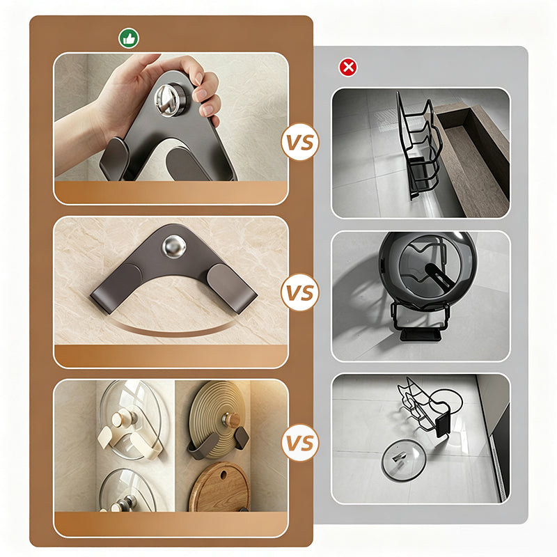 Paxis Pot Lid Organizer | No-Drill Suction Cup, Space-Saving Design 7