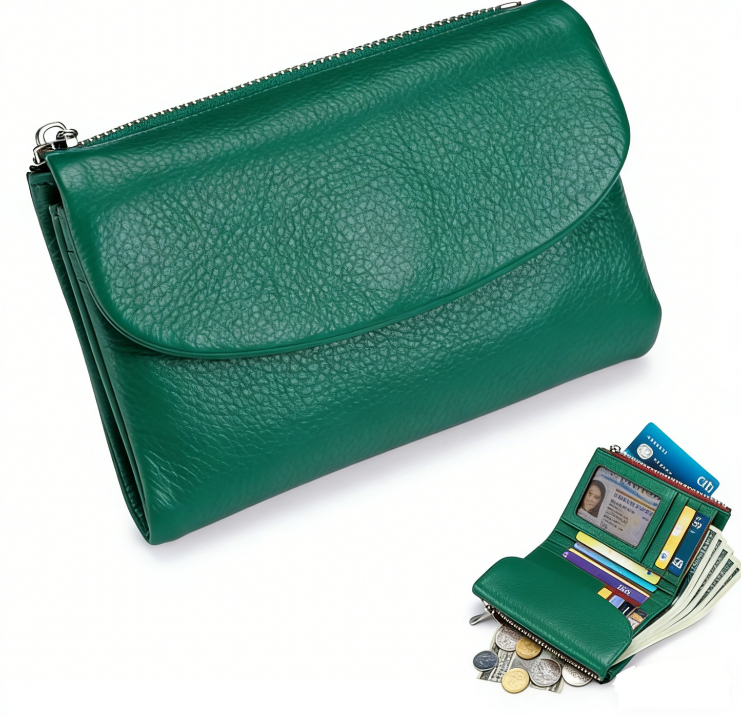 Pella Leather Wallet | Genuine Leather, Slim Design, Multi-Function 10