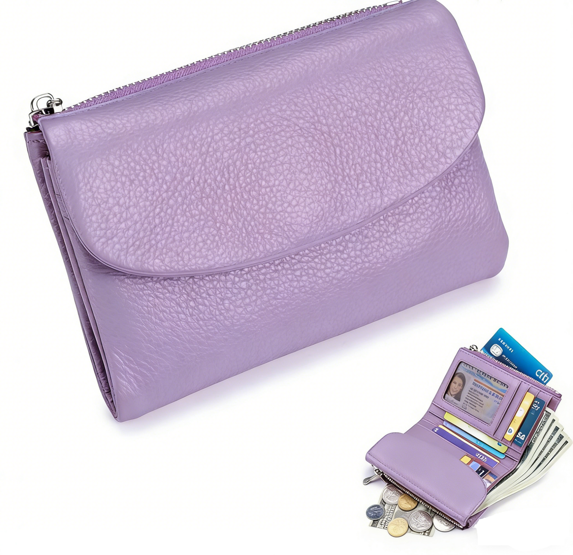 Pella Leather Wallet | Genuine Leather, Slim Design, Multi-Function 11