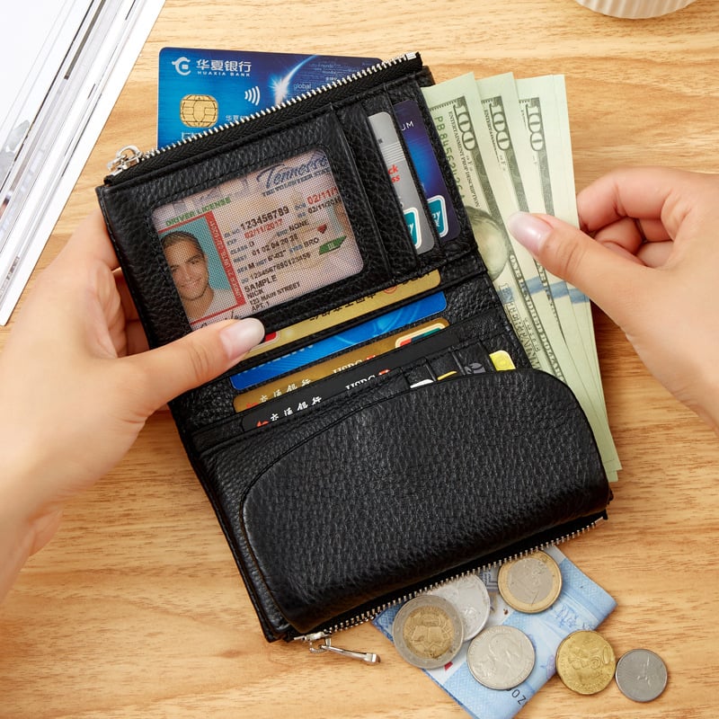 Pella Leather Wallet | Genuine Leather, Slim Design, Multi-Function 5