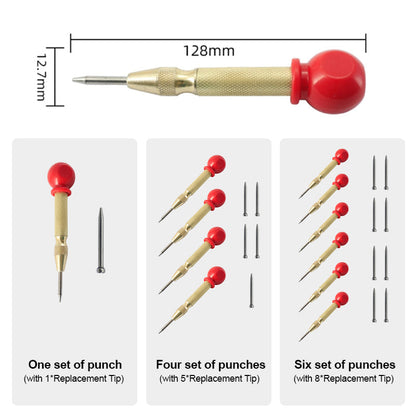 Penta Center Punch | Spring-Loaded Precision Tool 0