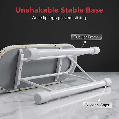 Pico Small Ironing Board | Compact Table Top Design, Foldable Metal Frame 3