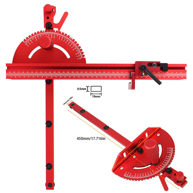Pinnacle Miter Gauge | Precision Aluminum, Adjustable Angle 2
