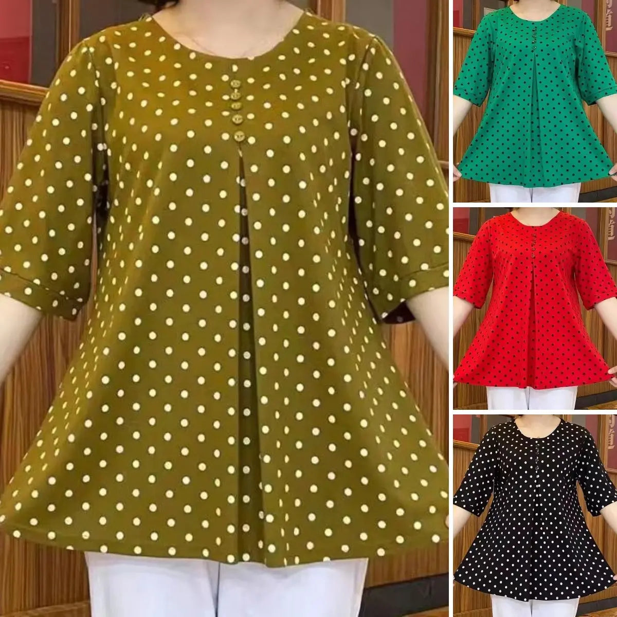 Pola Print Shirt | Elegant Polyester Design 0