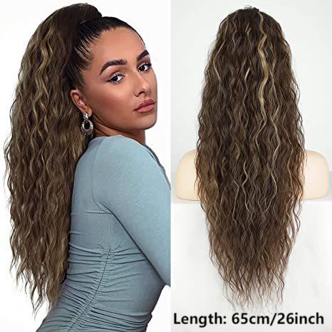 Ponytail Bliss Hair Extensions | Clip-On, 26 Inches Synthetic Fiber 0