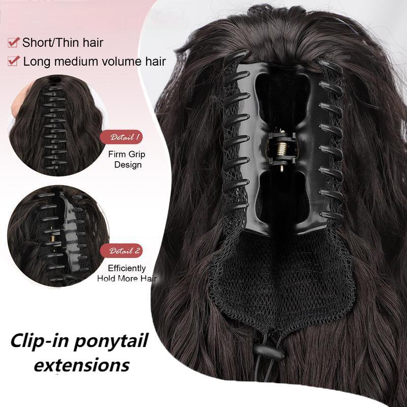 Ponytail Bliss Hair Extensions | Clip-On, 26 Inches Synthetic Fiber 1
