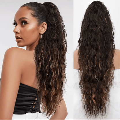 Ponytail Bliss Hair Extensions | Clip-On, 26 Inches Synthetic Fiber 10